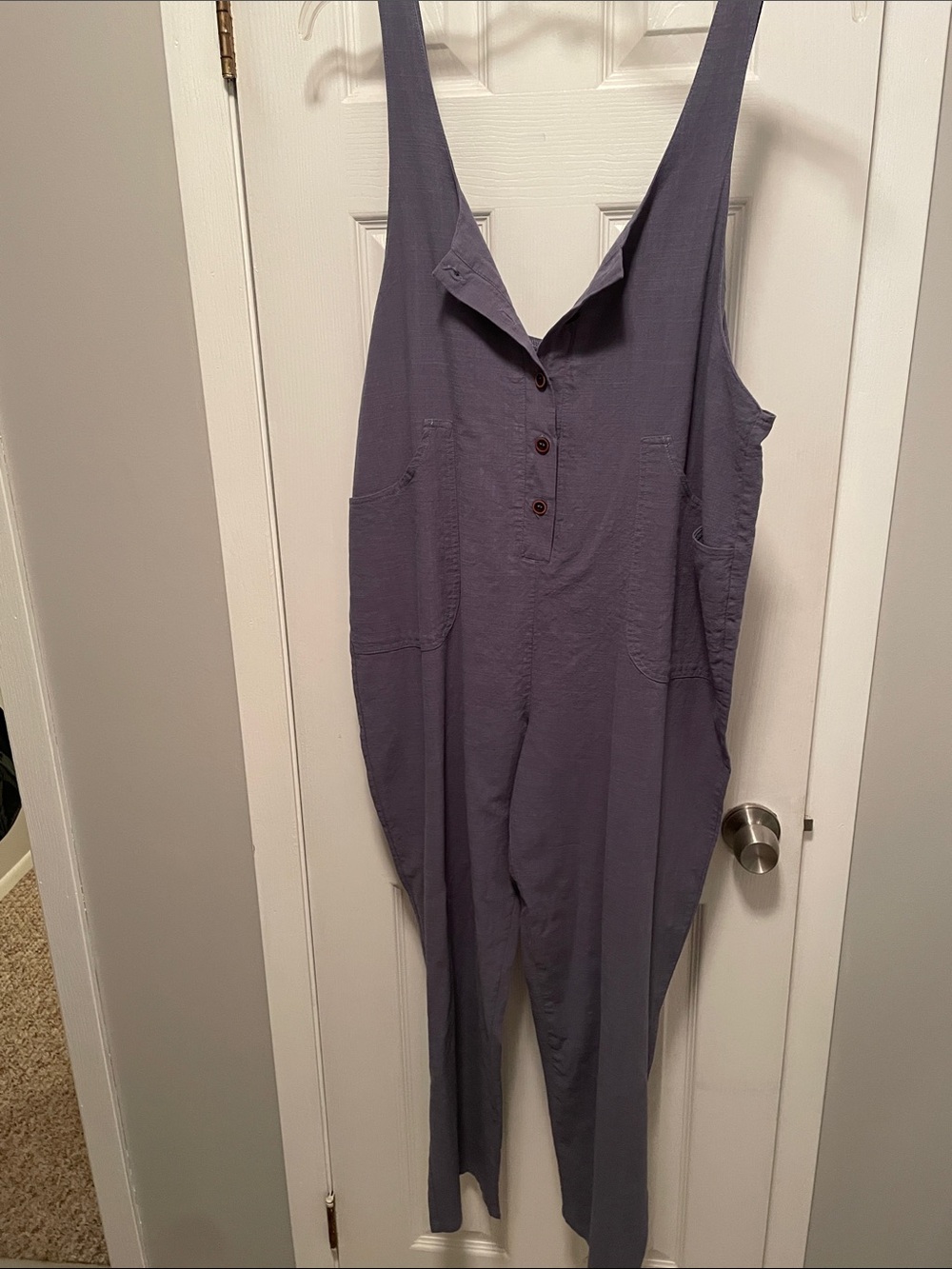 Women super cute little jumpsuit in blue size large